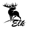 Gallant and Bold Elk Silhouette Art