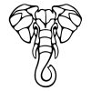 Tremendous African Elephant Tattoo Vector Art