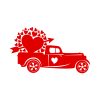 Love Pickup Truck Valentines Day Vector