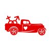 Male and Female Love Pickup Truck Valentines Day Vector
