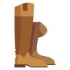 Leathered Horse Riding Boots Pair Vector Art
