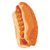 Scrumptious Cheesy Hot Dog Vector Art