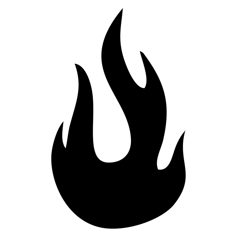 Intriguing Flame Symbol Silhouette Art – DigitEMB