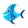 Alluring Blue Schooling Bannerfish Vector Art