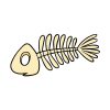 Lane Snapper Cartoonish Fish Bone Vector Art