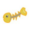 Beady Eyed Yellow Fish Bone Vector Art