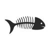 Zander Fish Bone Silhouette Art