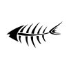 Absorbing Whiting Fish Bone Silhouette Art