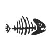 Tilapia Fish Bone Silhouette Art