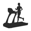 Treadmill Gym Exercise Silhouette Art