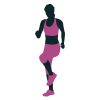 Cardio Exercise Vector Art| Jogging in Place Exercise Vector Art | Fitness Vector Art | Pink Lady Workout Vector