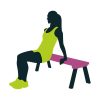 Triceps Bench Gym Exercise Vector Art | Gym Workout Vector | Black Lady Gymnastic Vector Art | PES Gymnastic Vector Art