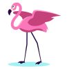 Determined Spread Wings Flamingo Vector Art
