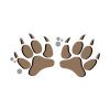 Wild Lion Paw Footprint Step Vector Art
