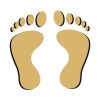 Textured Human Footprint Step Vector Art