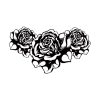 Intriguing Rose Flowers Stencil Art