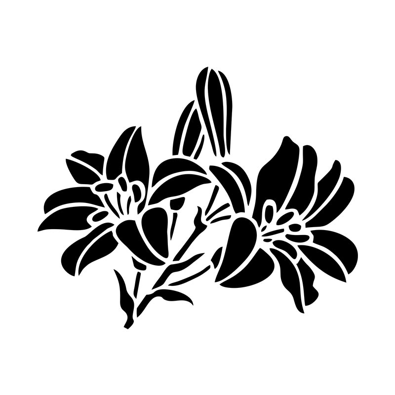 Daffodil Flower Silhouette Art – DigitEMB