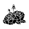 Amusing Rose Flower Silhouette Art