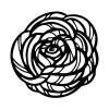 Enticing Rose Flower Silhouette Art