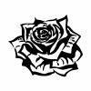 Violet Carson Rose Flower Silhouette Art