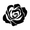 Ingrid Bergman Rose Flower Silhouette Art