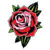 Shimmering Red Rose Flower Vector Art