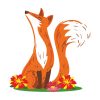 Whining Symphonic Vixen Red Fox Vector Art