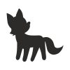 Concerned Fox Silhouette Art