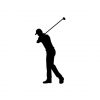 Golf Sport Game Drive Shot Silhouette Art