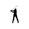 Pitch Shot Golf Silhouette Art