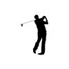 Flop Golf Shot Silhouette Art