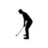 Basic Chip Shot Golf Sport Silhouette Art