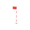 Square Golf Course Red Flag Stick Pin Vector Art