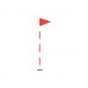 Triangle Golf Course Red Flag Stick Pin Vector Art