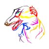 Greyhound Face Vector | Animal Vector Art | Dog Face Sublimation | SVG Colorful Greyhound Face