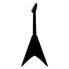 Energizing V-Shaped Electric Guitar Silhouette Art
