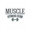 Professional Muscle Fitness Club Title Vector Art