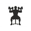 Sitting Bench Shoulders Gym Exercise Silhouette Art