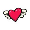 Heart Got Wings Vector Art
