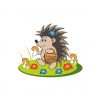 Mushroom Hedgehog Vector Art | Playing Hedgehog Vector | Happy Hedgehog vector Art | SVG Funny Hedgehog Vector