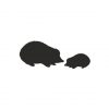 Papa Hedgehog and Baby Hoglet Silhouette Art