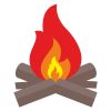 Hiking Trails Camp Fire Vector Art