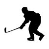 Penalty Shooting Ice Hockey Player Silhouette Art