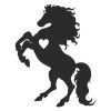 Dressage Gypsy Horse Silhouette Art