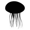 BlueFire Jellyfish Silhouette Art