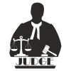Skilled and Articulate Judge Silhouette Art