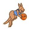 Kangaroo Vector Design | Animal Vector File | Basket Ball Kangaroo | EPS PNG Kangaroo Player