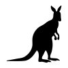Stunning and Active Kangaroo Silhouette Art