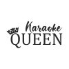 Winsome Karaoke Singing Queen Title Silhouette Art