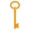 Golden Locker Key Vector Art